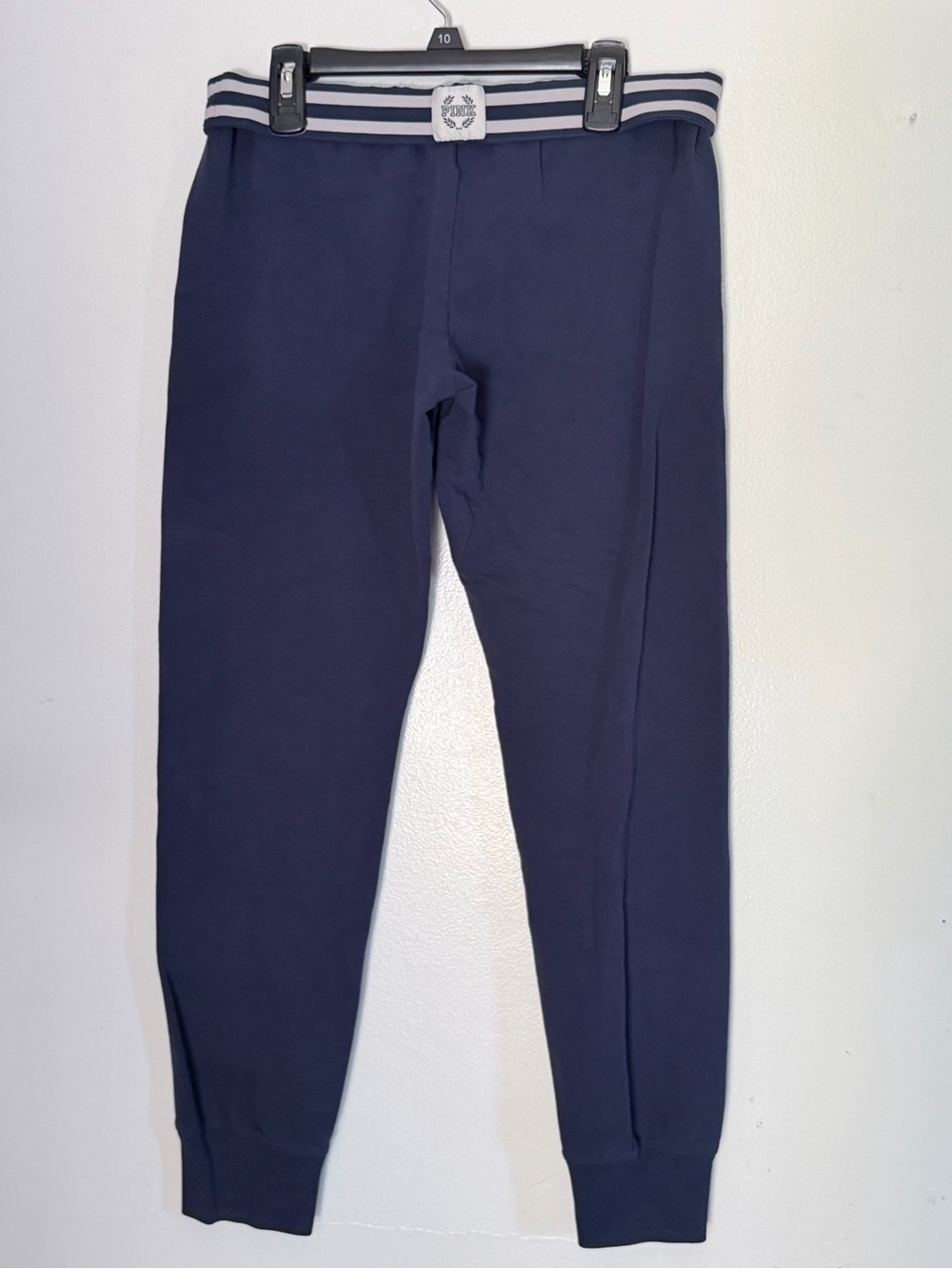 PINK Victoria's Secret Navy Blue 'Love Pink' Track Joggers - Picture 2 of 2